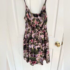 Jack by BB Dakota Floral Mini Dress - Pink and Green
